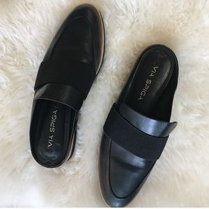 Via Spiga Leather Mules